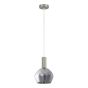 SE21-NM-4-GL2 ADEPT TUBE Nickel Matt Pendant Smoked Glass+ HOMELIGHTING 77-8399