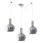 SE21-NM-4-GL2-NM3 ADEPT TUBE Nickel Matt Pendant Smoked Glass+ HOMELIGHTING 77-8401