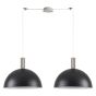SE21-NM-4-NM2-MS40 ADEPT TUBE Nickel Matt Pendant Black Metal Shade+ HOMELIGHTING 77-8409