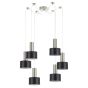 SE21-NM-4-NM6-MS1 ADEPT TUBE Nickel Matt Pendant Black Metal Shade+ HOMELIGHTING 77-8450