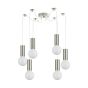SE21-NM-4-NM6-MS1 ADEPT TUBE Nickel Matt Pendant Black Metal Shade+ HOMELIGHTING 77-8450
