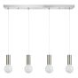 SE21-NM-4-4NM-MS1 ADEPT TUBE Nickel Matt Pendant Black Metal Shade+ HOMELIGHTING 77-8455