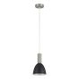 SE21-NM-4-MS2 ADEPT TUBE Nickel Matt Pendant Black Metal Shade+ HOMELIGHTING 77-8456