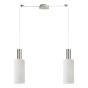 SE21-NM-4-NM2-GL3 ADEPT TUBE Nickel Matt Pendant White Glass+ HOMELIGHTING 77-8473