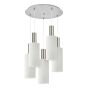 SE21-NM-4-5NM-GL3 ADEPT TUBE Nickel Matt Pendant White Glass+ HOMELIGHTING 77-8475