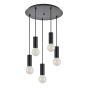SE21-BL-4-5BL ADEPT TUBE Black Pendant+ HOMELIGHTING 77-8481