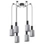 SE21-BL-4-BL6-GL1 ADEPT TUBE Black Pendant Smoked Glass+ HOMELIGHTING 77-8484