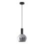 SE21-BL-4-GL2 ADEPT TUBE Black Pendant Smoked Glass+ HOMELIGHTING 77-8490