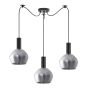 SE21-BL-4-BL3-GL2 ADEPT TUBE Black Pendant Smoked Glass+ HOMELIGHTING 77-8492