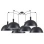 SE21-BL-4-BL6-MS50 ADEPT TUBE Black Metal Shade Pendant+ HOMELIGHTING 77-8502