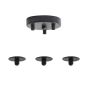 SE21-BL-4-BL3-SH3 ADEPT TUBE Black Pendant Brown Fabric Shade+ HOMELIGHTING 77-8521