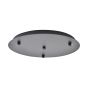 SE21-BL-4-3BL-SH3 ADEPT TUBE Black Pendant Brown Fabric Shade+ HOMELIGHTING 77-8523
