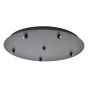 SE21-BL-4-5BL-SH3 ADEPT TUBE Black Pendant Brown Fabric Shade+ HOMELIGHTING 77-8524