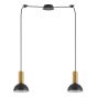 SE21-GM-4-BL2-MS3  ADEPT TUBE Gold Matt Pendant Black Metal Shade+ HOMELIGHTING 77-8648