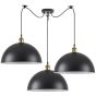 SE21-BR-10-BL3-MS40 MAGNUM Bronze Metal Pendant Black Shade with Black Fabric Cable+ HOMELIGHTING 77-8697