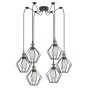 SE21-BR-10-BL6-GR1 MAGNUM Bronze Metal Pendant Black Metal Grid with Black Fabric Cable+ HOMELIGHTING 77-8704