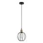 SE21-BR-10-GR2 MAGNUM Bronze Metal Pendant Black Metal Grid with Black Fabric Cable+ HOMELIGHTING 77-8710