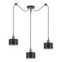 SE21-BR-10-BL3-MS1 MAGNUM BRONZE Black Metal Shade Pendant+ HOMELIGHTING 77-8762
