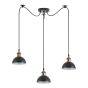 SE21-BR-10-BL3-MS3 MAGNUM BRONZE Black Metal Shade Pendant+ HOMELIGHTING 77-8776