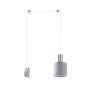 SE21-NM-4-NM1W-SH2 ADEPT TUBE Nickel Matt Wall Lamp Gray Fabric Shade+ HOMELIGHTING 77-8797