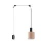 SE21-BL-4-NM1W-SH3 ADEPT TUBE Black Matt Wall Lamp Brown Fabric Shade+ HOMELIGHTING 77-8812