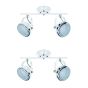 T12022A-2TU (x2) Juno Packet White adjustable spot with chrome ring and glass+ HOMELIGHTING 77-8854
