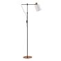 SE21-GM-39-SH1 ADEPT FLOOR LAMP Gold Matt and Black Metal Floor Lamp White Shade+ HOMELIGHTING 77-8870