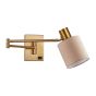 SE21-NM-52-SH3 ADEPT WALL LAMP Gold Matt Wall lamp with Switcher and Brown Shade+ HOMELIGHTING 77-8873