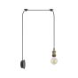 SE21-BR-10-BL1W MAGNUM Bronze Metal Wall Lamp with Black Fabric Cable+ HOMELIGHTING 77-8883
