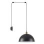 SE21-BR-10-BL1W-MS40 MAGNUM Bronze Metal Wall Lamp with Black Fabric Cable and Metal Shade+ HOMELIGHTING 77-8884