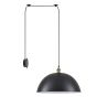 SE21-BR-10-BL1W-MS50 MAGNUM Bronze Metal Wall Lamp with Black Fabric Cable and Metal Shade+ HOMELIGHTING 77-8885