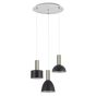 SE21-NM-4-3BL-MS123 ADEPT FLEX Nickel Matt Pendant Black Metal Shade+ HOMELIGHTING 77-8925