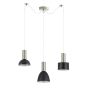 SE21-NM-4-BL3-MS12 ADEPT FLEX Nickel Matt Pendant Black Metal Shade+ HOMELIGHTING 77-8929