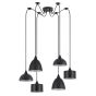 SE21-BL-B10-BL6-MS12  ADEPT FLEX Black Metal Shade Pendant+ HOMELIGHTING 77-8958