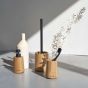 Earth oak set δοχείο κρεμοσάπουνου 150 ml & ποτήρι οδοντόβουρτσας Sealskin  800031