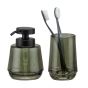 Mood green set δοχείο κρεμοσάπουνου 380 ml & ποτήρι οδοντόβουρτσας Sealskin 800052