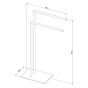 Tube black κρεμάστρα επιδαπέδια 2 θέσεων Sealskin 800199
