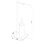 Tube 2nd version chrome σταντ χαρτιού υγείας + πιγκάλ Sealskin 800288