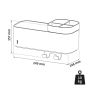 Tiger 2-Store Επιτοίχιο Ράφι με Θήκες και Κρεμάστρες 25 cm Black 800374 800374