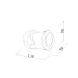 it-Lighting Crescent 1xGU10 Outdoor Spot Grey D:90x90x130mm 80206034