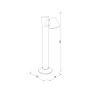 it-Lighting Shasta 1xGU10 Outdoor Pole Light Black D:150x230x600mm 80400714