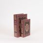 S/2 ΚΟΥΤΙΑ ΒΙΒΛΙΑ GAME OF CHESS ΞΥΛΙΝΟ ΚΑΦΕ 27x18x7cm / 21x13x5cm Eurolamp 819-00287