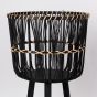 S/3 ΚΑΛΑΘΙΑ ΨΑΘΙΝΑ ΜΑΥΡΟ 37x37x65.5cm/ 32x32x57.5cm/ 27x27x47.5cm Eurolamp 819-00358