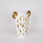 ΒΑΖΟ ΚΕΡΑΜΙΚΟ ΛΕΥΚΟ-ΧΡΥΣΟ 33.5x15.2x37.5cm Eurolamp 819-00366