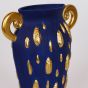 ΒΑΖΟ ΚΕΡΑΜΙΚΟ ΜΠΛΕ-ΧΡΥΣΟ 27.3x9.8x29cm Eurolamp 819-00367