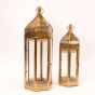 S/2 ΦΑΝΑΡΙΑ ΜΕΤΑΛΛΟ ΜΠΡΟΝΖΕ 23x20x64cm/ 17x15x48cm Eurolamp 819-00884