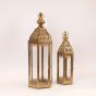 S/2 ΦΑΝΑΡΙΑ ΜΕΤΑΛΛΟ ΜΠΡΟΝΖΕ 23x20x64cm/ 17x15x48cm Eurolamp 819-00885