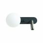 ΑΠΛΙΚΑ ΑΝΑΓΝΩΣΗΣ ΔΙΠΛΟΥ ΦΩΤΙΣΜΟΥ 1xG9 Max 7W + LED 3W 150Lm 3000K 270x152x120mm ΜΑΥΡΗ ARTE ILLUMINA NODE Eurolamp 145-22082