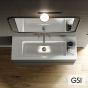Νιπτήρας Πορσελάνης Pura 102x46 (1 οπή+2 προχ.) GSI White 8886-300