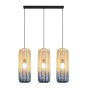 ΦΩΤΙΣΤΙΚΟ ΚΡΕΜΑΣΤΟ 3ΦΩΤΟ Ε27 L1000XH1200 RATTAN ΛΕΥΚΟ ΓΑΛΑΖΙΟ ARTE ILLUMINA KAI Eurolamp 144-33030